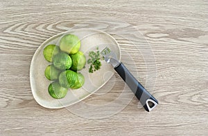 Birdseye View of Key Limes and Zester