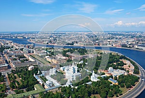 Birdseye view of Saint Petersburg