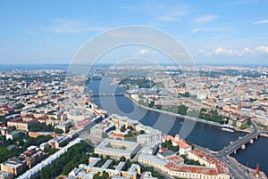 Birdseye view of Saint Petersburg