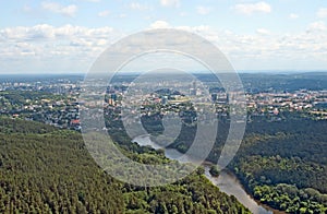 Birdseye view of Vilnius