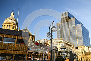 Birmingham City skyline in winter sun,The Midlands,England,United Kingdom