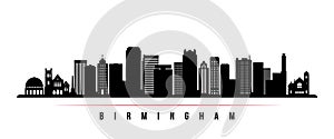 Birmingham skyline horizontal banner. photo