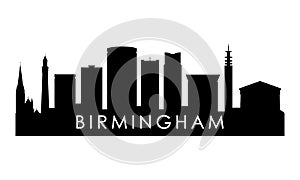 Birmingham skyline silhouette.