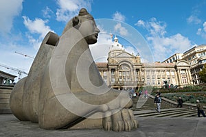 Birmingham, UK, October 3rd, 2017: Guardian in Birmingham, Victoria square and Council House England