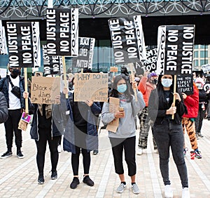 BIRMINGHAM, UNITED KINGDOM - Jun 04, 2020: Black Lives Matter protest in Birmingham