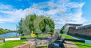 Birmingham Worcester Canal meeting the river seven