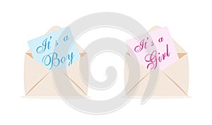 Birth announcement baby girl and boy