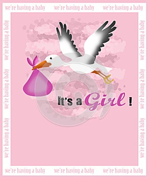 Birth announcement card