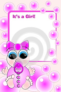 Birth Card - Baby Girl