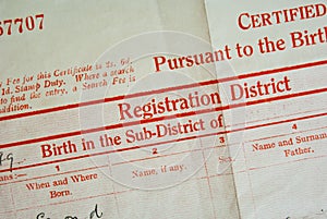 Birth Certificate copy
