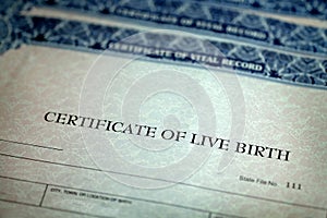 Birth Certificate Form Paper Official Baby Born