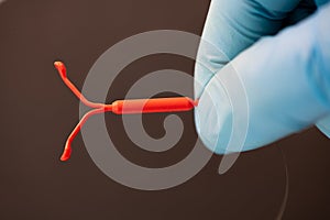 Birth Control symbol, IUD contraception, Sex education with responsability