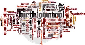 Birth control word cloud