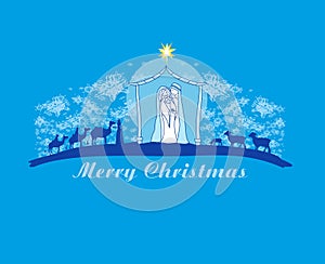 Birth Jesus Bethlehem Abstract Card