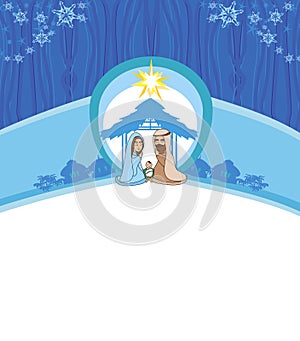 Birth of Jesus in Bethlehem card