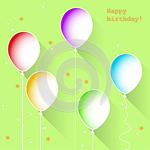 Birthday balloons, vector