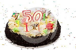 Birthday cake for 50 years jubilee