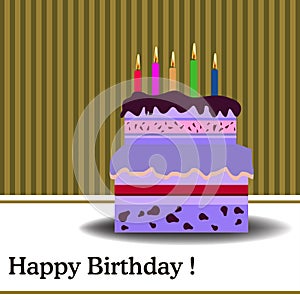 Birthday cake with candles