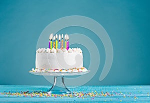 Birthday Cake with Candles photo