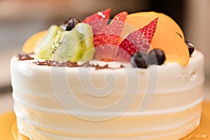 Birthday cake with clipping path