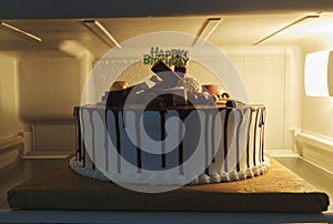 Birthday Cake in Fridge