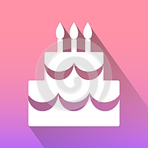 Birthday cake icons set great for any use. Vector EPS10.