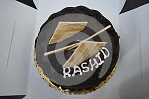 Birthday cake with name Rashid photo