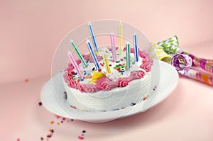 Birthday Cake and Party Blowers