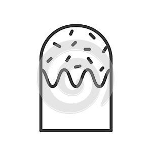 Birthday Cake. Simple food icon in trendy style isolated on white background for web apps and mobile concept. Vector Illustration