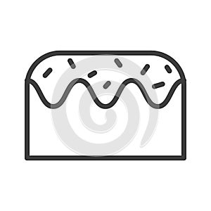 Birthday Cake. Simple food icon in trendy style isolated on white background for web apps and mobile concept. Vector Illustration