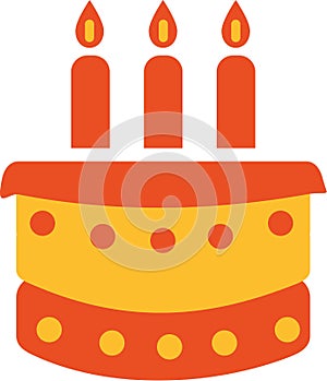 Birthday Cake with three candles