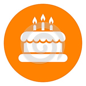 Birthday cake vector icon