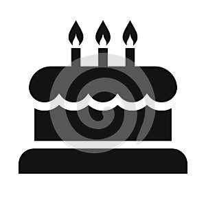 Birthday cake vector icon