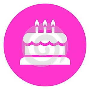 Birthday cake vector icon