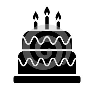 Birthday cake vector icon