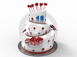 Birthday cake for 18 years