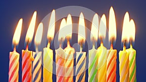 Birthday Candles On Cake At Kid\'s Party