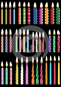 Birthday candles collection