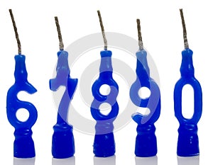 Birthday candles set II - 6 to 0