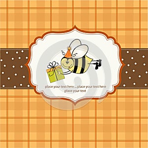 Birthday card with bee