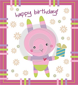 Birthday card- bunny