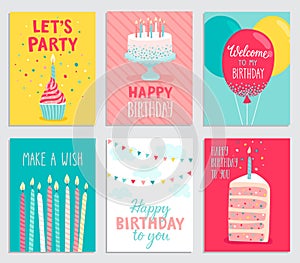 Birthday card set.