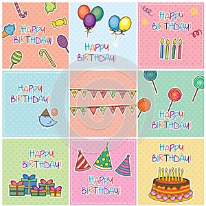 Birthday Cards Digital Set