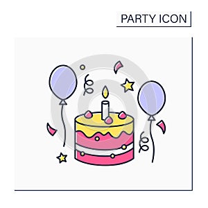 Birthday color icon