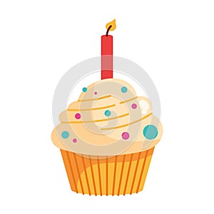 birthday cupcake illustration