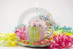 Birthday Cupcake in Teacup photo