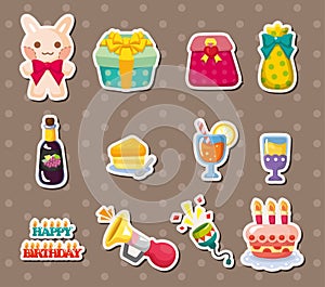 Birthday element stickers