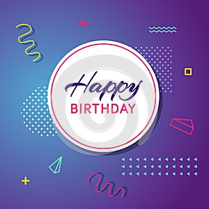 Birthday Greeting Card with Abstract Background