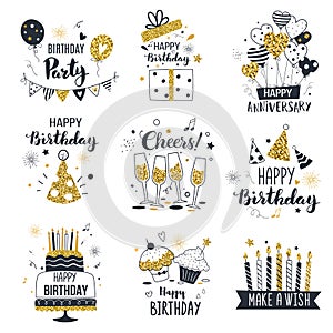 Birthday greeting card set