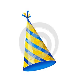 Birthday hat isolated on white background